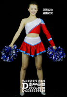 大红单袖啦啦操