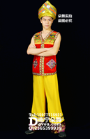 大红绒面民族马夹