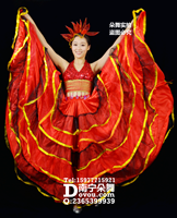 大红西班牙大摆裙