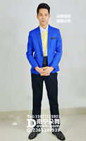 宝蓝水钻男西服