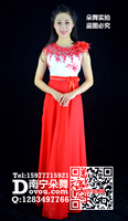 大红水溶花合唱服