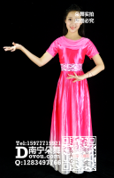 玫红皱领过渡合唱服
