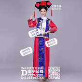 大红清朝古装还珠格格服装满族女宫女后宫甄嬛传元旦年会表演出服