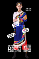 宝蓝红裤藏族男装