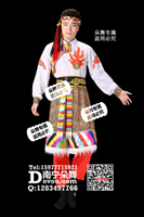 白衣豹纹蒙古男装