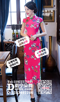 玫红旗袍长3