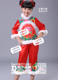 红色喜庆中国风女童服1_EM019