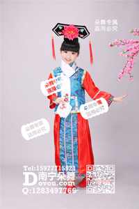 红色清朝格格郡主女童服_EM017