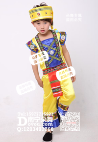 黄色壮苗瑶彝男童服_EM033