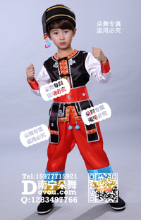 黑红壮苗瑶彝族男童服_EM008