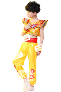金色中国风多层肩男童服a_EX121
