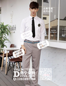 白衣灰裤小时代学生男装