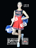 红色无袖短裙CXU啦啦操服