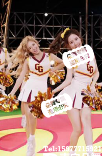 白色GG啦啦操短裙