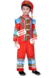 红色壮苗瑶彝男童服