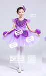 紫色亮片蓬蓬裙女童服