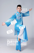 蓝色云纹飘逸古典男装