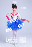 宝蓝小鸟女童纱裙