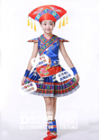 宝蓝壮苗瑶彝族女童服