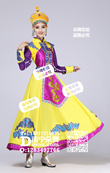 黄紫蒙古长裙