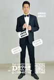 黑色端庄男西服