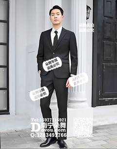 黑色商务男西装