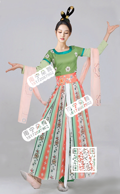 绿粉敦煌幻世长安舞长裙