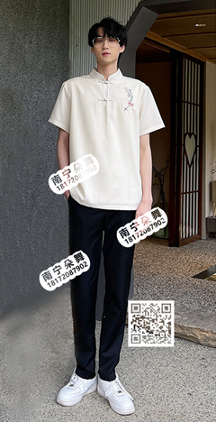 米衣黑裤民国男装