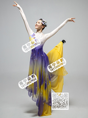 紫黄渐变飘逸十八焕蝶古典