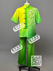黄绿相间采茶男装