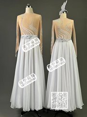 黄衣白裙条纹白色银梦当代